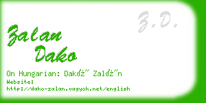 zalan dako business card